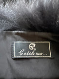 BRAND NEW CATCH ME BLACK RACOON & CONEY FUR GILET SIZE S/M