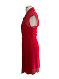 BASTYAN 100% SILK RED DRAPED SPECIAL OCCASION DRESS SIZE 12