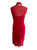 BASTYAN 100% SILK RED DRAPED SPECIAL OCCASION DRESS SIZE 12