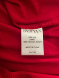 BASTYAN 100% SILK RED DRAPED SPECIAL OCCASION DRESS SIZE 12