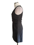 HOBBS N.W.3 100% WOOL GREY WAISTCOAT TOP SLEEVELESS PENCIL DRESS  SIZE 10