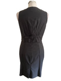 HOBBS N.W.3 100% WOOL GREY WAISTCOAT TOP SLEEVELESS PENCIL DRESS  SIZE 10