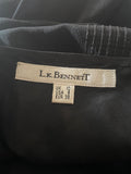 LK BENNETT BLACK SEQUIN TRIMMED LONG SLEEVE MINI DRESS SIZE 10