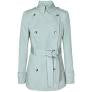 REISS CAINES AQUA DOUBLE BREASTED BELTED JACKET/ SHORT TRENCH COAT SIZE