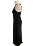 BEN DI LISI FOR DEBENHAMS BLACK SLEEVELESS LONG EVENING DRESS SIZE 12