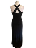 BEN DI LISI FOR DEBENHAMS BLACK SLEEVELESS LONG EVENING DRESS SIZE 12