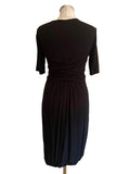 MAX MARA BLACK SHORT SLEEVED STRETCH JERSEY DRESS SIZE M