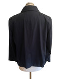 JAEGER NAVY BLUE COTTON JACKET SIZE 16