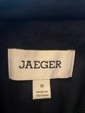 JAEGER NAVY BLUE COTTON JACKET SIZE 16