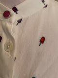PAUL SMITH WHITE LOLLYPOP PRINT SLEEVELESS TUNIC TOP SIZE 42 UK 10