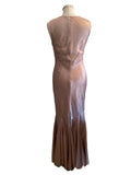 KAREN MILLEN OYSTER PINK LONG EVENING DRESS SIZE 12