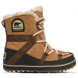 BRAND NEW SOREL TAN SUEDE LACE UP GLACY EXPLORER SHORTIE SNOW BOOTS SIZE 5/