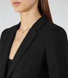 REISS DARTMOUTHS BLACK WOOL MIX  LONG SLEEVED JACKET SIZE 8