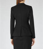 REISS DARTMOUTHS BLACK WOOL MIX  LONG SLEEVED JACKET SIZE 8