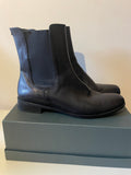 LK BENNETT BLACK LEATHER ANKLE CHELSEA BOOTS SIZE 6/39