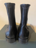 LK BENNETT BLACK LEATHER ANKLE CHELSEA BOOTS SIZE 6/39