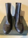 LK BENNETT BLACK LEATHER ANKLE CHELSEA BOOTS SIZE 6/39