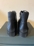BRAND NEW GABOR BLACK LEATHER LACE UP BOOTS SIZE 8/42