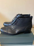 BRAND NEW GABOR BLACK LEATHER LACE UP BOOTS SIZE 8/42