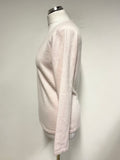 PURE COLLECTION PALE PINK 100% CASHMERE LONG SLEEVED JUMPER SIZE 14