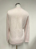 PURE COLLECTION PALE PINK 100% CASHMERE LONG SLEEVED JUMPER SIZE 14