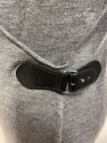 PAUL COSTELLO GREY EXTRA FINE MERINO WOOL JUMPER DRESS SIZE M