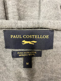 PAUL COSTELLO GREY EXTRA FINE MERINO WOOL JUMPER DRESS SIZE M