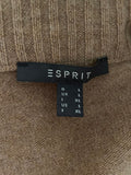 ESPRIT 100% CASHMERE CAMEL V NECKLINE LONG CARDIGAN  SIZE L