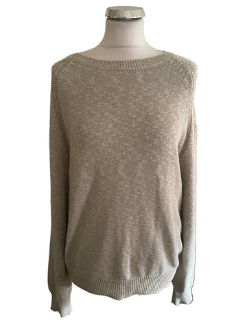 J CREW 100% COTTON OATMEAL SLIM FIT JUMPER SIZE M