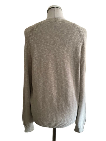 J CREW 100% COTTON OATMEAL SLIM FIT JUMPER SIZE M