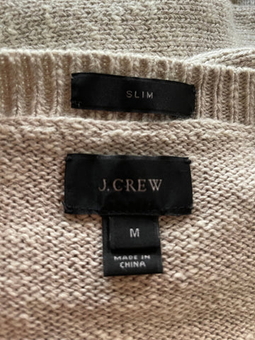 J CREW 100% COTTON OATMEAL SLIM FIT JUMPER SIZE M