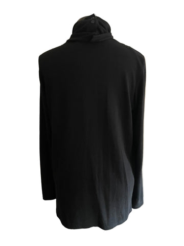 BRAND NEW IVANKA TRUMP BLACK DRAPED COWL NECK JUMPER  SIZE L