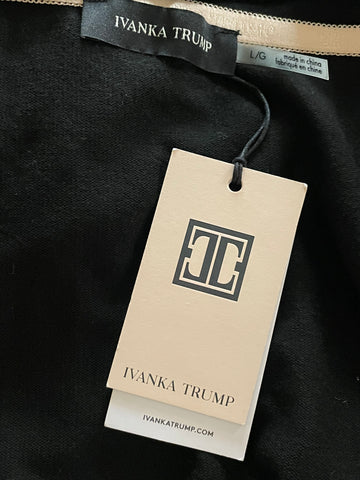 BRAND NEW IVANKA TRUMP BLACK DRAPED COWL NECK JUMPER  SIZE L