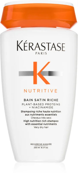2 X BRAND NEW KERASTASE NUTRITIVE BAIN SATIN RICHE SHAMPOO FOR VERY DRY HAIR 250ML