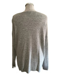 LUELLA MERINO WOOL & CASHMERE GREY & BLACK STAR FRONT JUMPER ONE SIZE