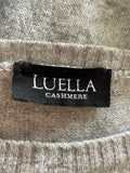 LUELLA MERINO WOOL & CASHMERE GREY & BLACK STAR FRONT JUMPER ONE SIZE