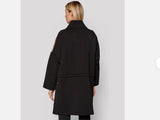 SPORTALM BELLARIA BLACK WITH ROSE GOLD TRIM LONG SLEEVED COAT SIZE 10