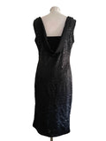 BRAND NEW MARKS & SPENCER BLACK SEQUINNED COWL BACK DRESS SIZE 14