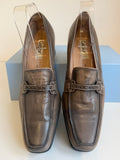 BRAND NEW GABOR LIGHT BROWN LEATHER BLOCK HEEL SHOES SIZE 6/39