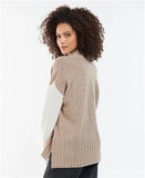 BARBOUR CECILIA KNIT COLOUR BLOCK WOOL BLEND LONG SLEEVED JUMPER SIZE 8