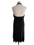 UNBRANDED BLACK JERSEY HALTER NECK A-LINE DRESS  SIZE 16