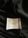 UNBRANDED BLACK JERSEY HALTER NECK A-LINE DRESS  SIZE 16