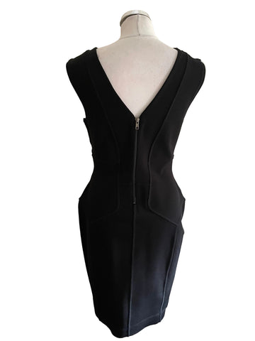BRAND NEW FRENCH CONNECTION BLACK STRETCH BODYCON DRESS SIZE 16