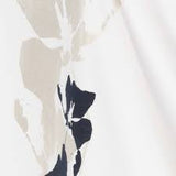 SPORTALM LEMONIE WHITE WITH GOLD METALLIC & NAVY TRIM 3/4 SLEEVED TOP SIZE 8