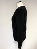 MARKS & SPENCER AUTOGRAPH BLACK CASHMERE JUMPER SIZE 14