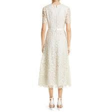 BRAND NEW TED BAKER ALDORRA CREAM FLORAL LACE SHORT SLEEVE SPECIAL OCCASION MIDI DRESS SIZE 2 UK 10