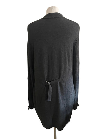 MINT VELVET GREY WRAP FRONT ZIP UP CARDIGAN/JACKET SIZE 14