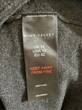 MINT VELVET GREY WRAP FRONT ZIP UP CARDIGAN/JACKET SIZE 14