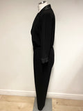 SUGARHILL BLACK TUXEDO STYLE 3/4 SLEEVED JUMPSUIT SIZE 12