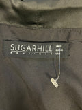 SUGARHILL BLACK TUXEDO STYLE 3/4 SLEEVED JUMPSUIT SIZE 12
